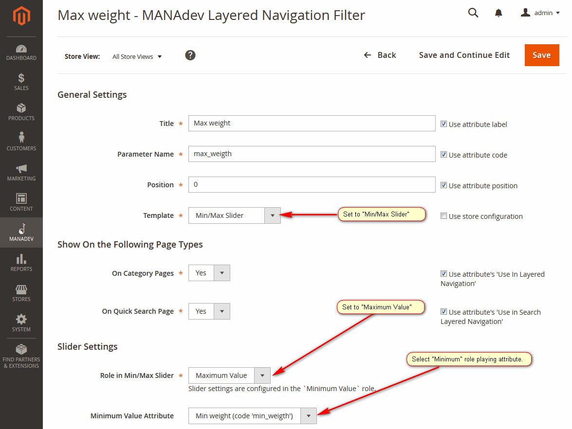 Max weight filter