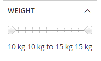 Minimum and maximum slider