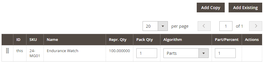 Representing Products List