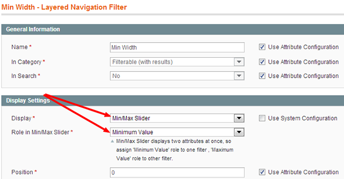 Setting Minimum role playing attribute for Magento Layered navigation 2 attribute slider