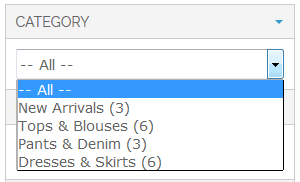 Category Filter Display As Drop Down