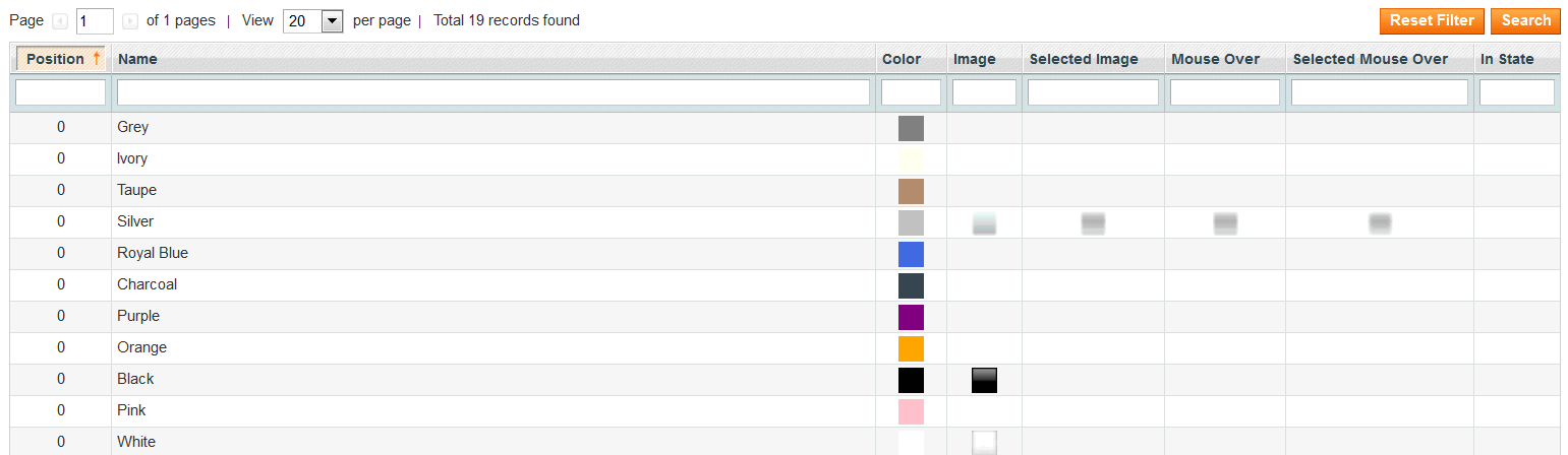 Colors Picker Option Settings)