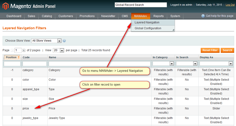 Layered Navigation Filters