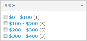 Price Filter Display As Checkboxes (Form Elements)