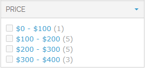Price Filter Display As Checkboxes (Images)