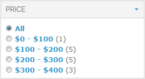Price Filter Display As Radio Buttons