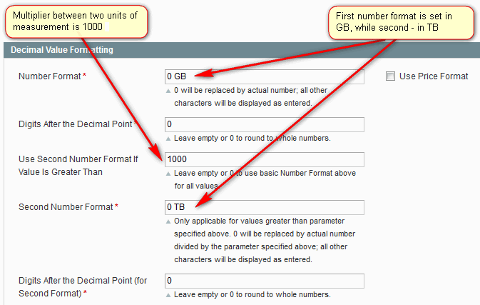 Price Slider Second Number Format Example