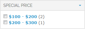 Price Type Filter Display As Checkboxes (Form Elements)