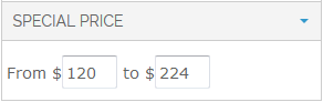 Price Type Filter Display As Range Inputs