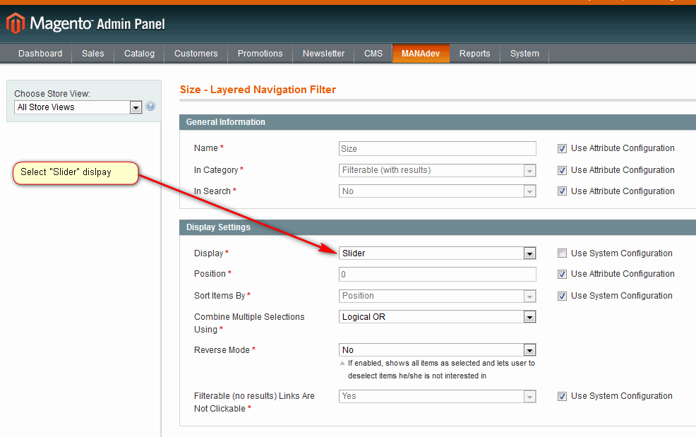 Filter Display As Slider