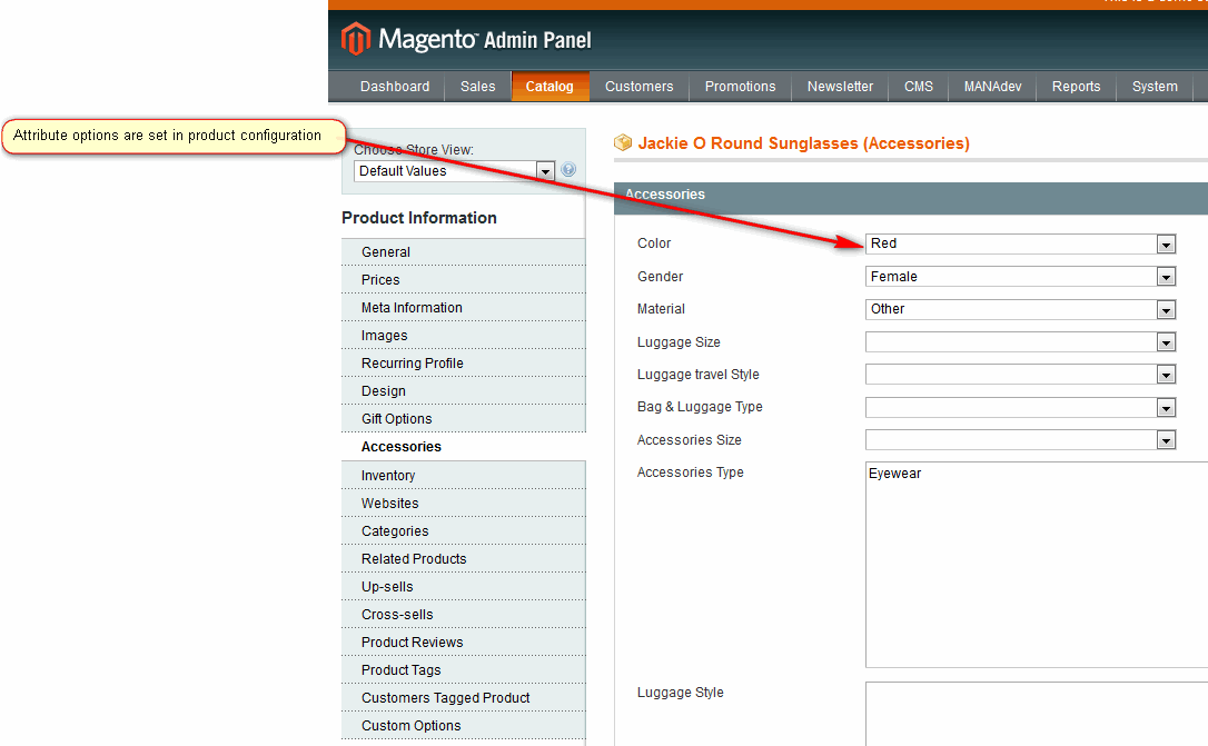 Product Attribute Option